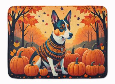 Basenji Fall Memory Foam Kitchen Mat Machine Washable Anti-Fatigue Mat Cushion Comfort Bath Mat or Kitchen Rug